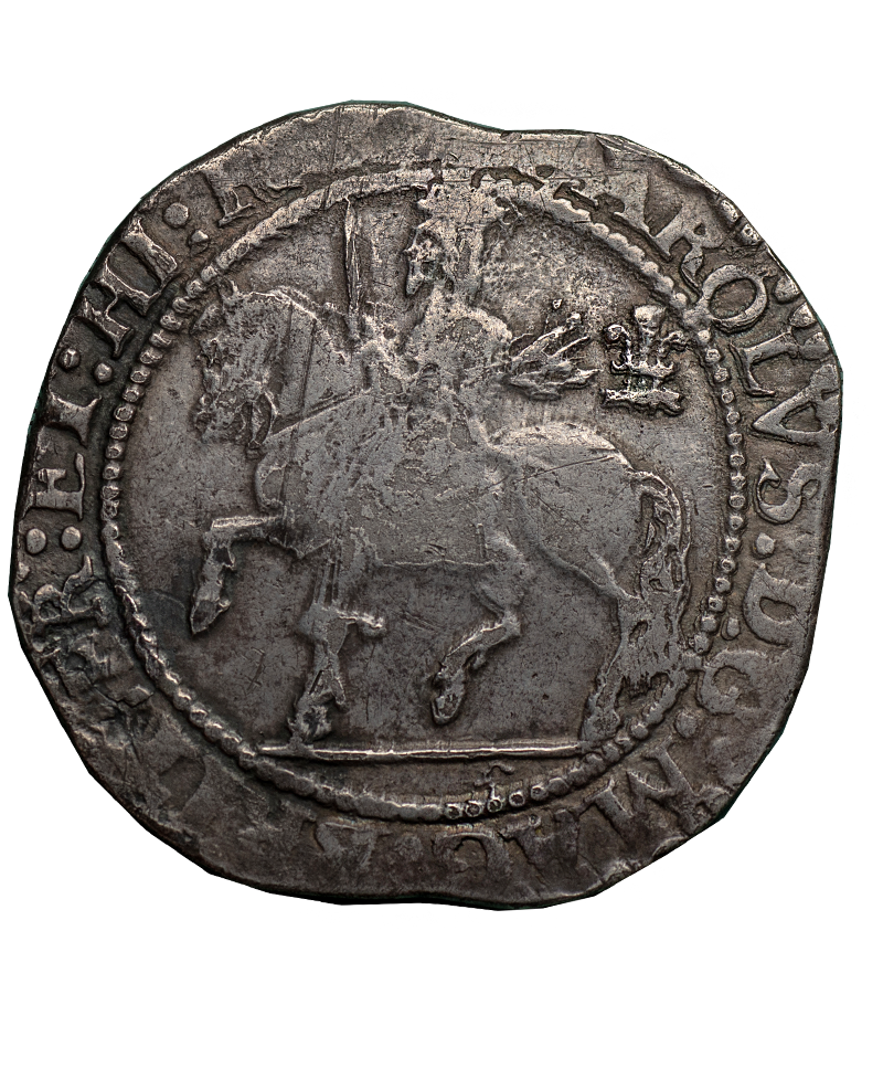 1643 Charles I Oxford Mint Halfcrown - 603E - I over C error