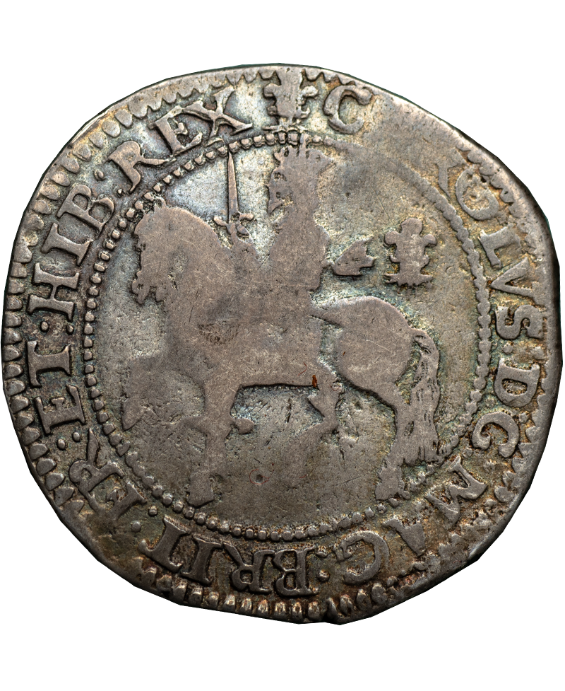 1643 Charles I Oxford Mint Halfcrown - Bull 596L