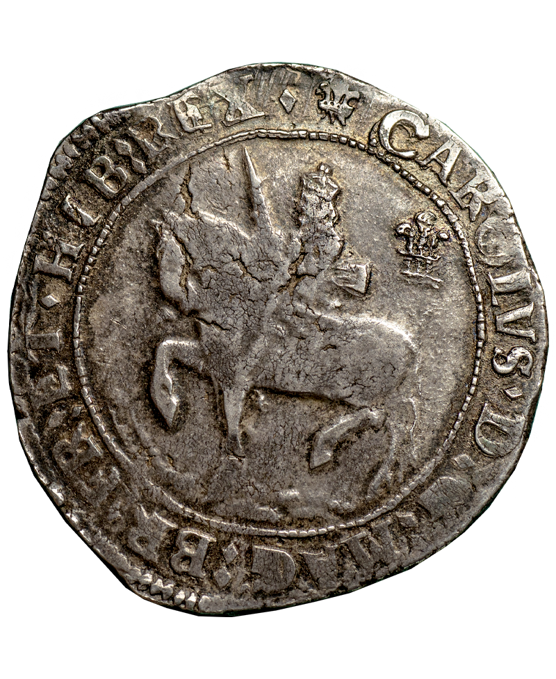 1644 Charles I Oxford Mint Halfcrown - Bull 613B