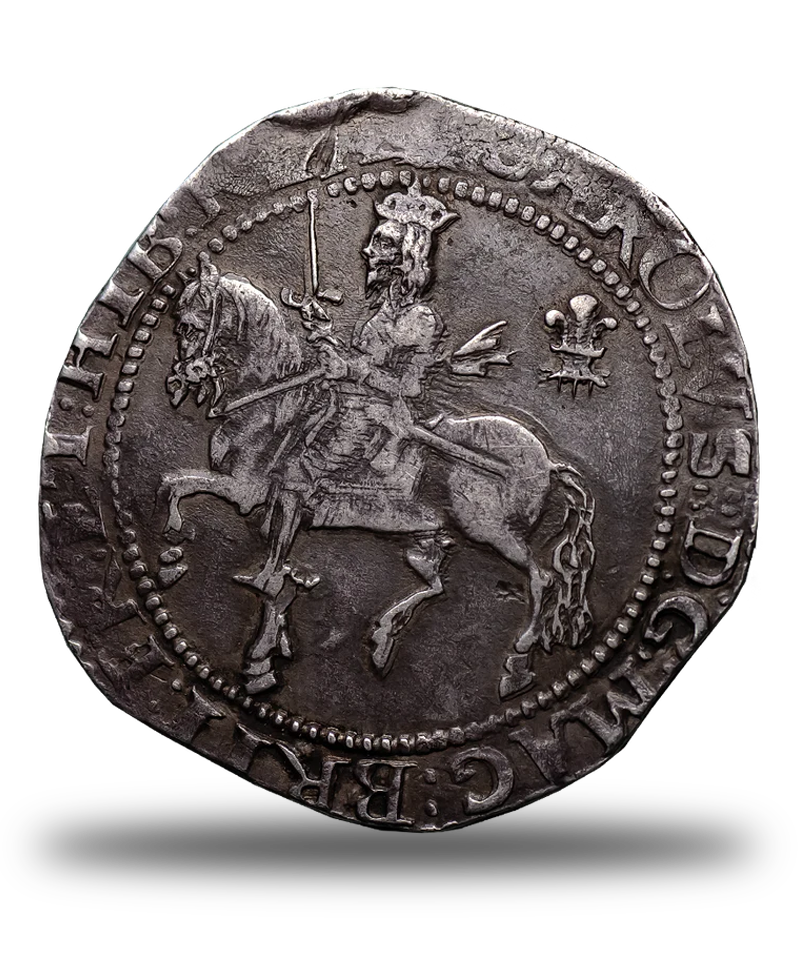 1643 Charles I Oxford Mint Halfcrown - Bull 597L - Ex Seabys 1974