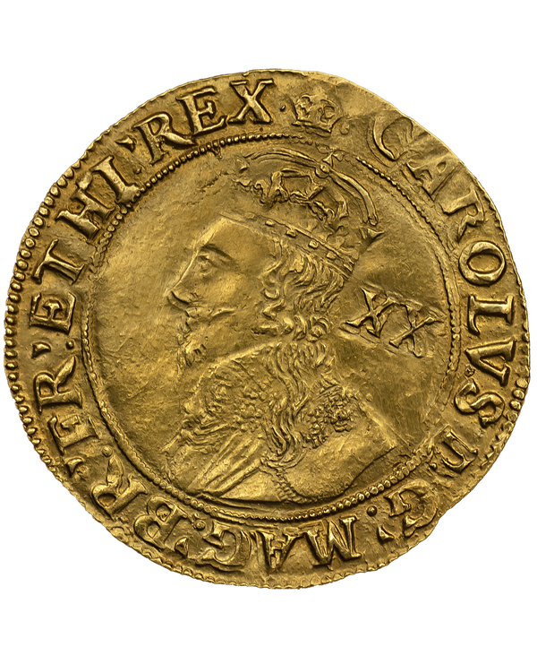 1635-6 Charles I Tower Mint mm Crown over Bell Unite - EX J G BROOKER