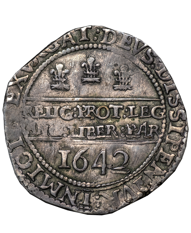 1642 Charles I Oxford Mint Halfcrown  S.2952 -  INMICI ERROR