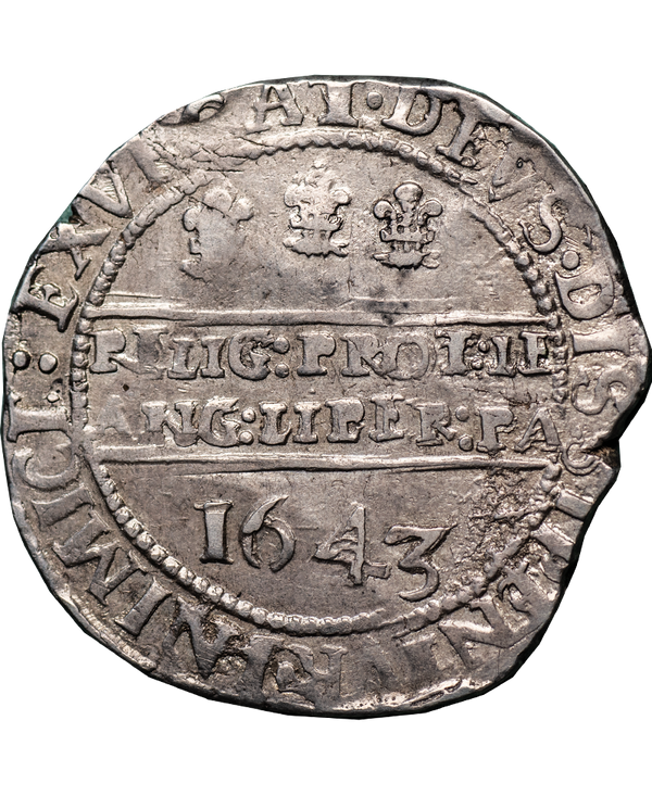 1643 Charles I Oxford Mint Halfcrown - Bull 602H - Obv' Dies used at the Bristol Mint