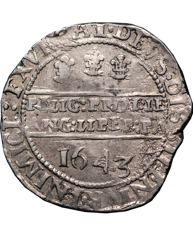 1643 Charles I Oxford Mint Halfcrown - Bull 602H - Obv' Dies used at the Bristol Mint