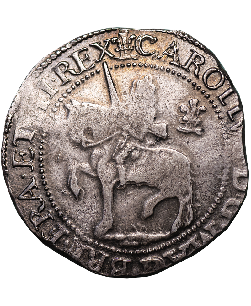 1643 Charles I Oxford Mint Halfcrown - Bull 604A