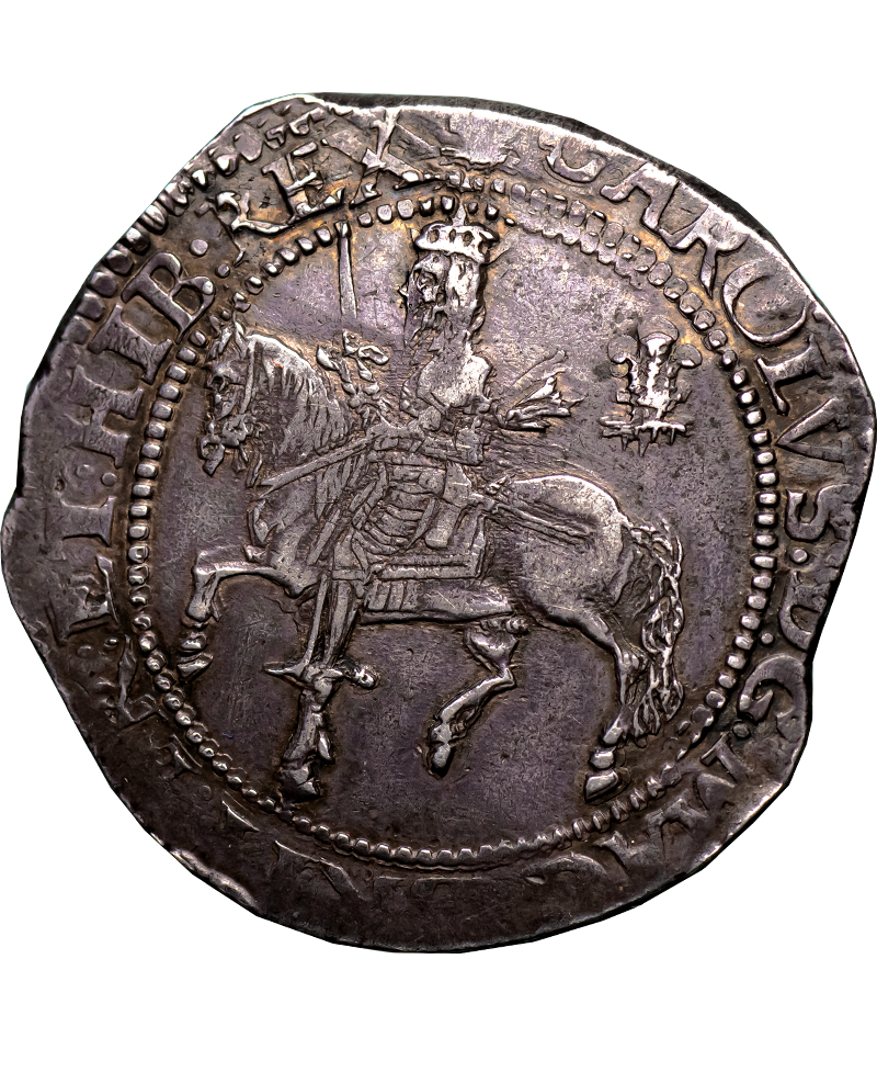 1643 Charles I Oxford Mint Halfcrown - Bull 597L