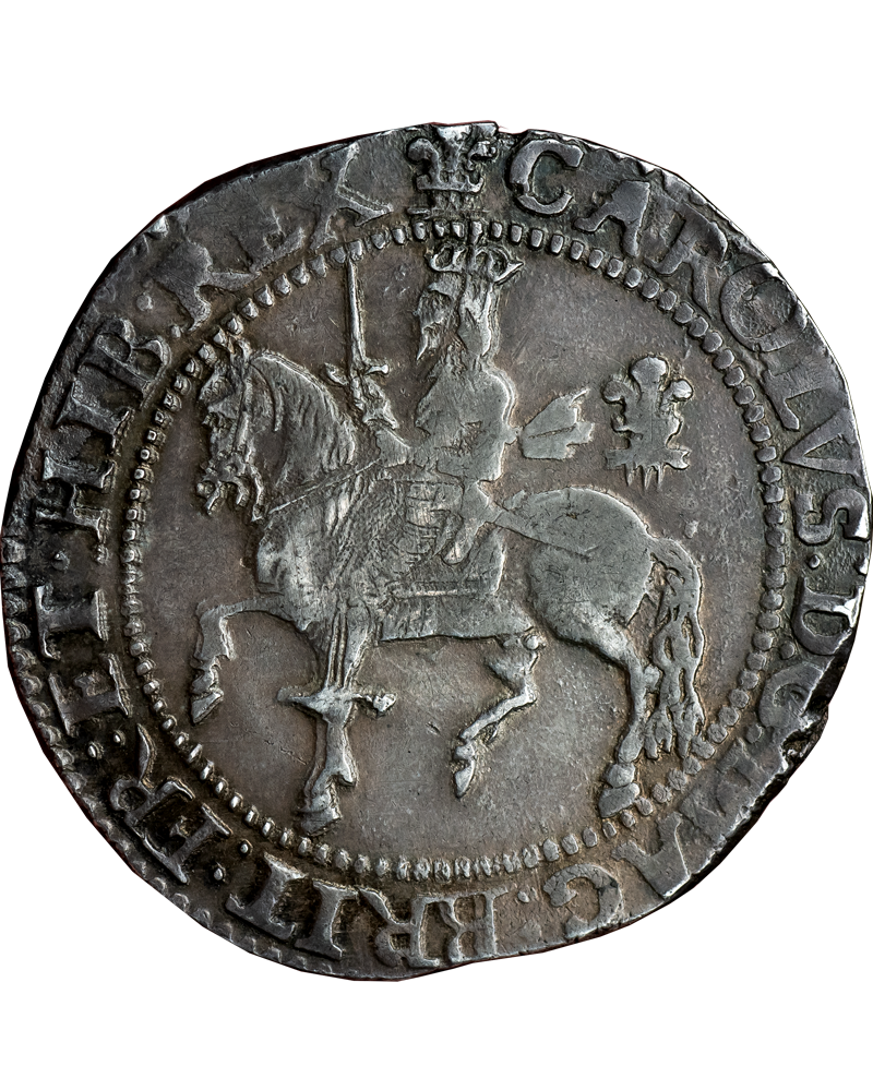 1643 Charles I Oxford Mint Halfcrown - Bull 596P  - Trench Hoard - 1 of 2 known