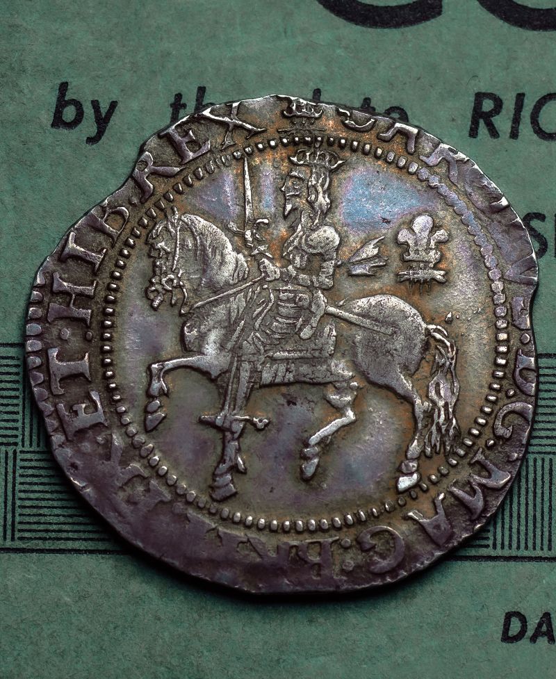 1643 CHARLES I OXFORD MINT HALFCROWN - BULL 596H 1 OF 3 KNOWN