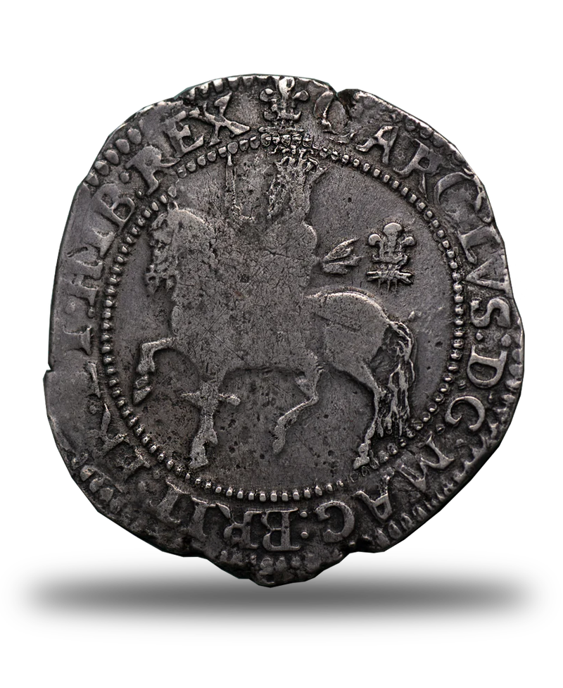 1643 Charles I Oxford Halfcrown - Bull 596G - Ex Dr J Hulett