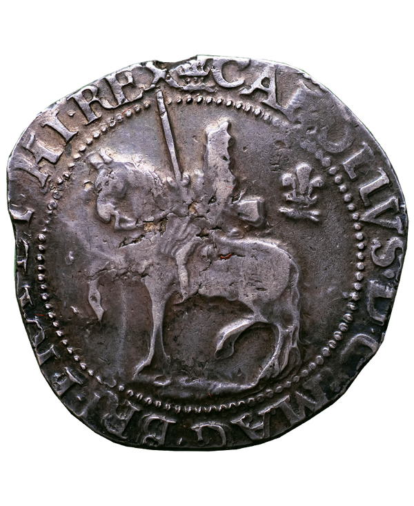 1643 Charles I Oxford Mint Halfcrown - CAROLLVS ERROR