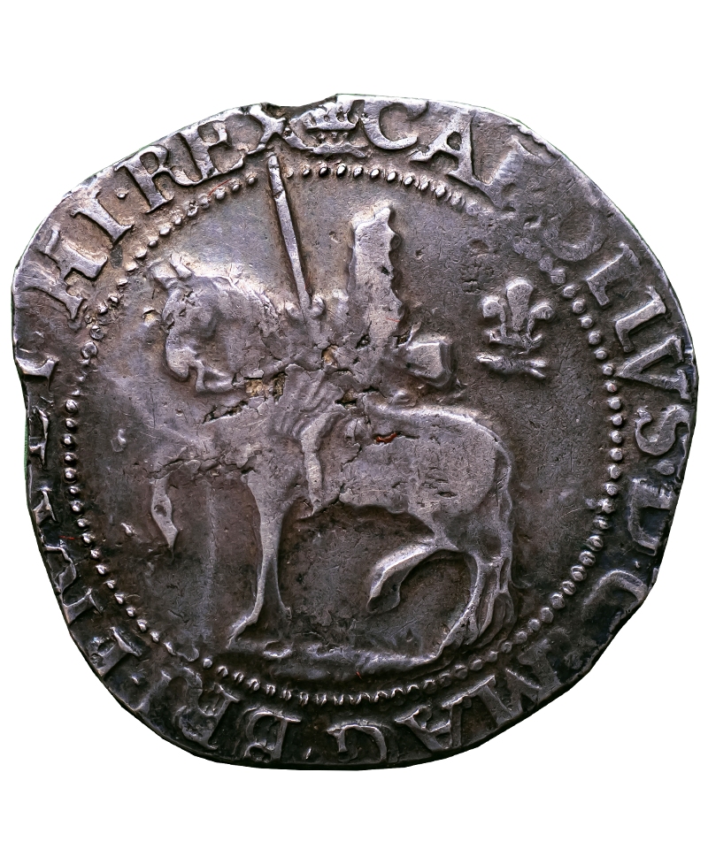 1643 Charles I Oxford Mint Halfcrown - CAROLLVS ERROR