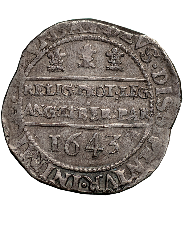 1643 Charles I Oxford Mint Halfcrown - 603E - I over C error