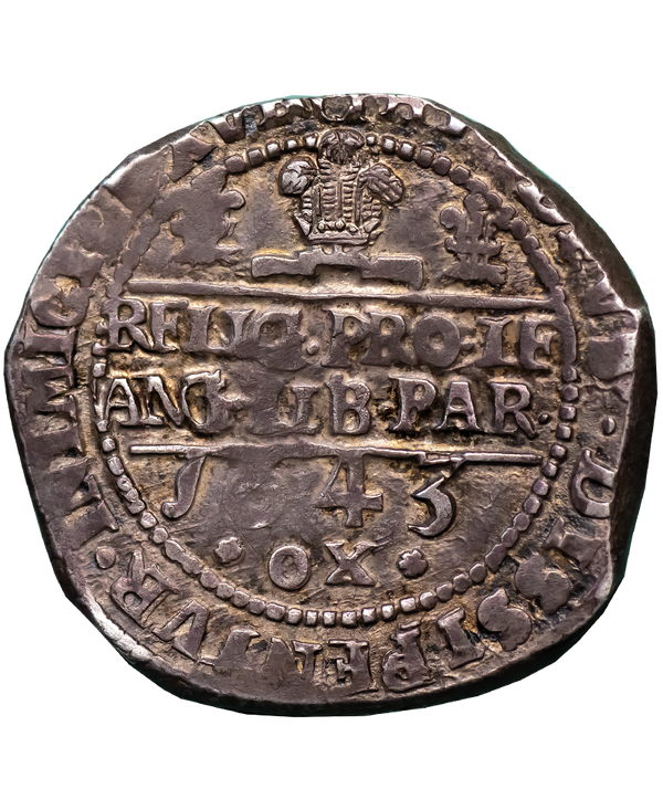 1643 Charles I  Oxford Mint Halfcrown - Bull 608F