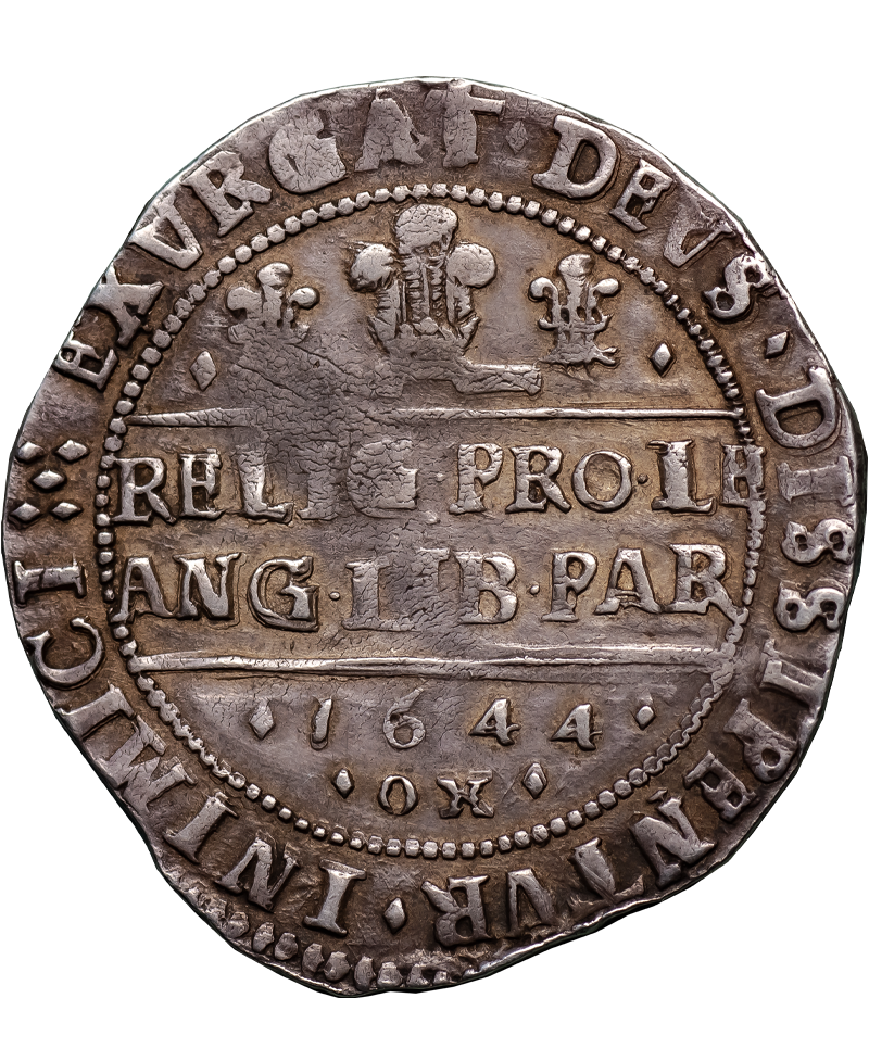 1644 Charles I Oxford Mint Halfcrown - Bull 615B - ex Eric evans collection