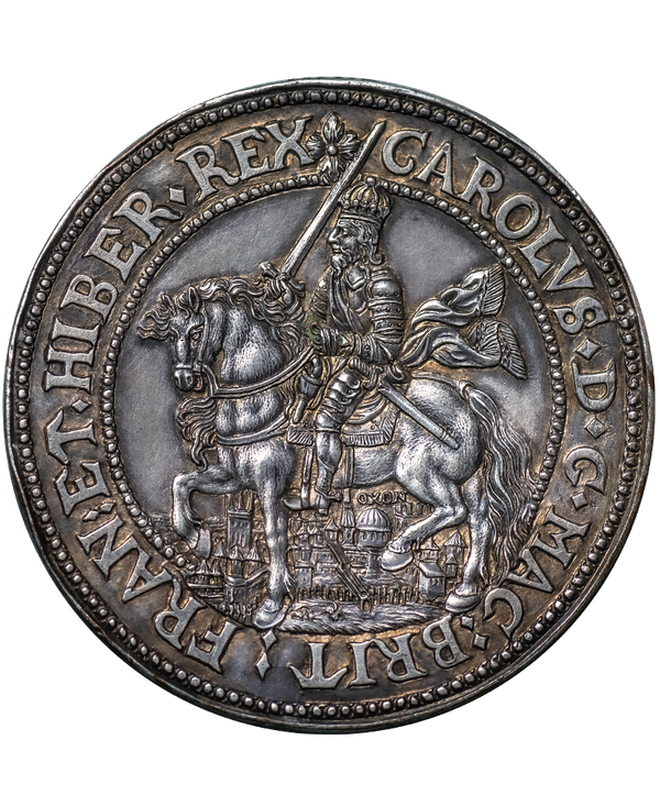 1644 Charles I 18th century copy of the Rawlins Oxford crown.