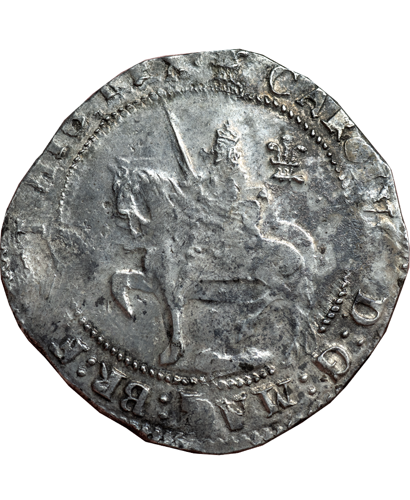1644 Charles I Oxford Mint Halfcrown - Bull 616D