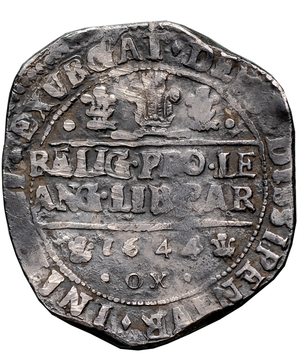 1644 Charles I Oxford Mint Halfcrown - BUll 610B - Extremely rare