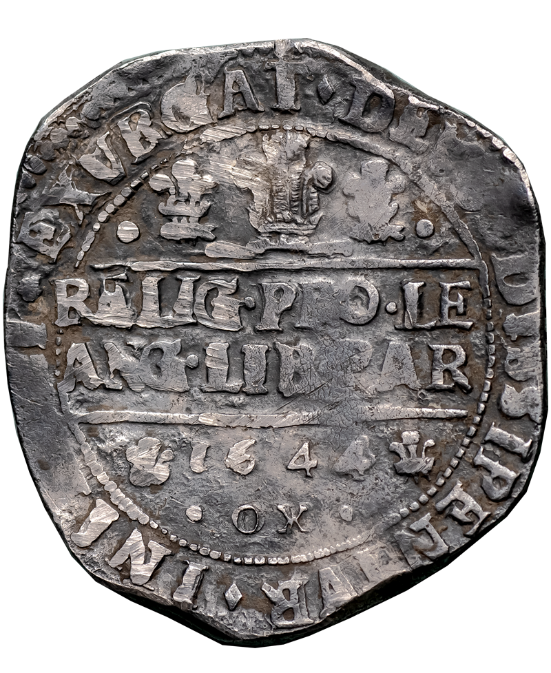 1644 Charles I Oxford Mint Halfcrown - BUll 610B - Extremely rare