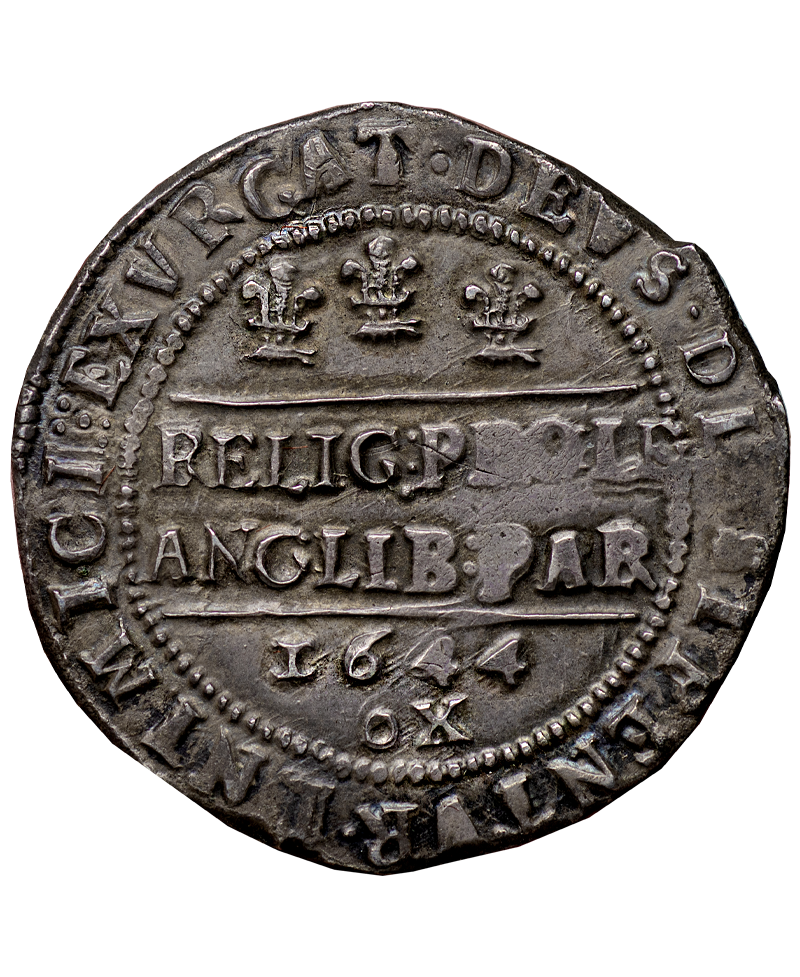 1644 Charles I Oxford Mint Halfcrown S.2958 Ex Farquhar, Dr Burstal, Brooker & Adams