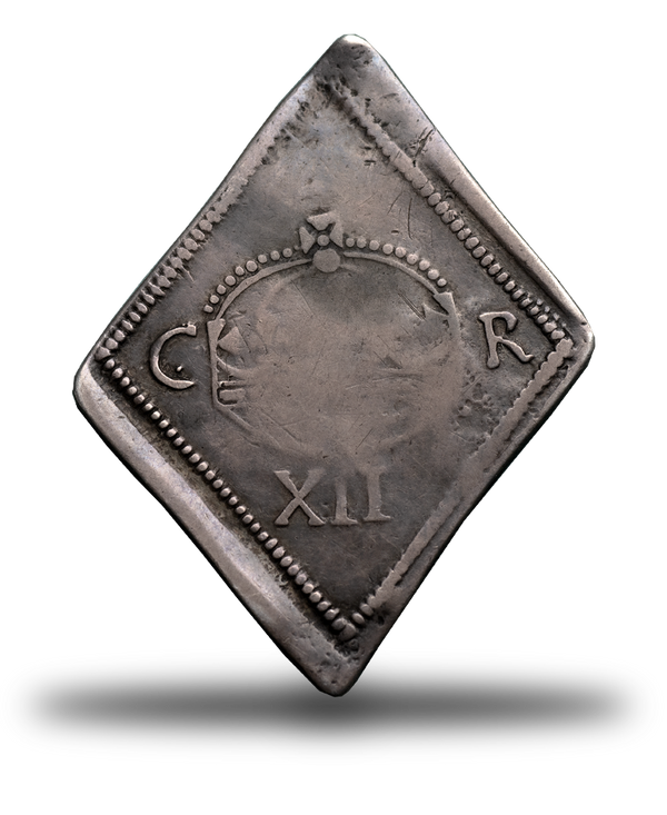 1645 Charles I Newark Crude flat shaped crown Shilling
