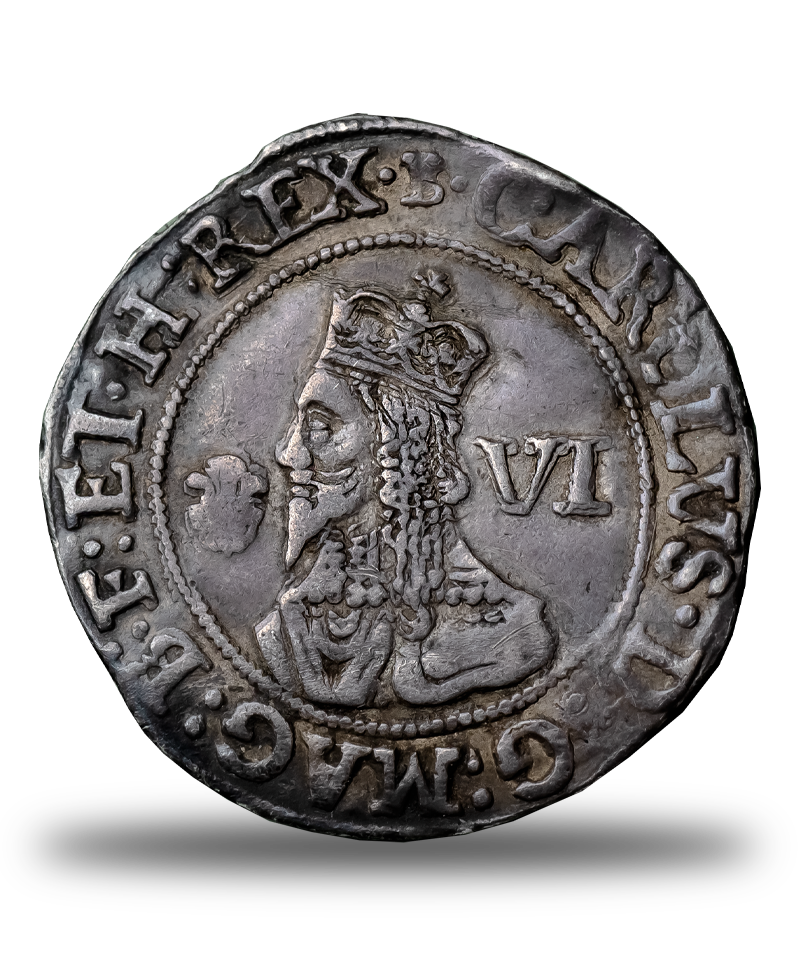 1646 Charles I Bridgnorth on Severn Mint Sixpence (S.3041)