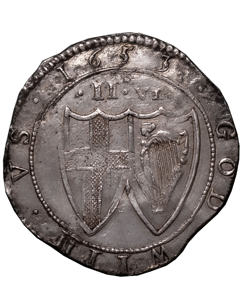 1653 Commonwealth mm Sun Halfcrown