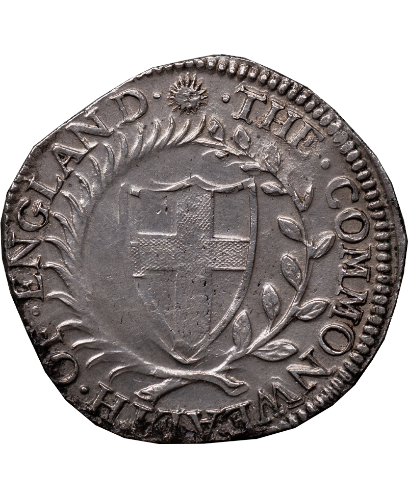 1653 Commonwealth mm Sun Halfcrown