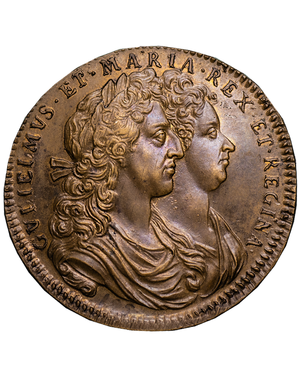 1689 William & Mary Coronation Medal - very rare in this metal