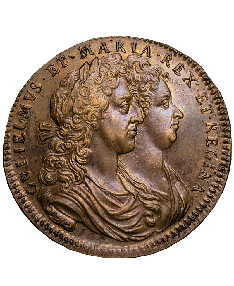 1689 William & Mary Coronation Medal - very rare in this metal