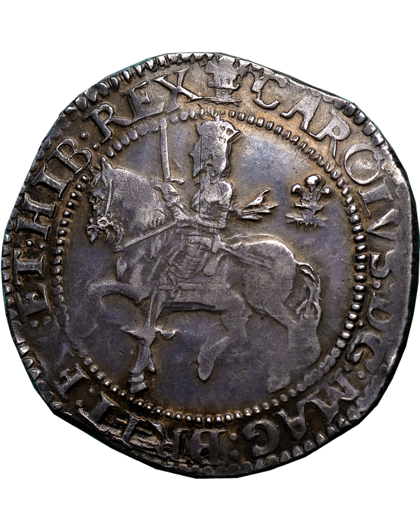1643 Charles I Oxford Mint Halfcrown - Bull 597J - ex SEABYS 1977