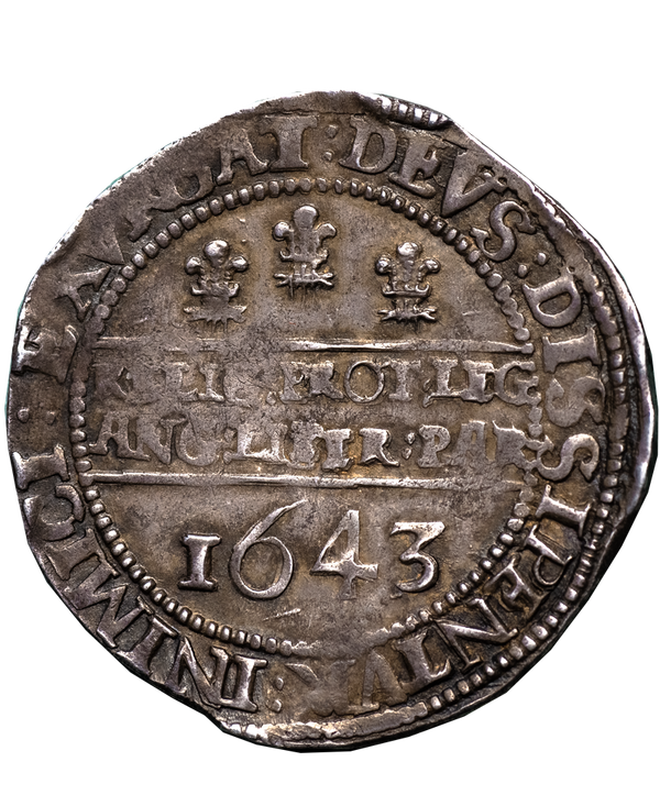 1643 Charles I Oxford Mint Halfcrown - Bull 597J - ex SEABYS 1977