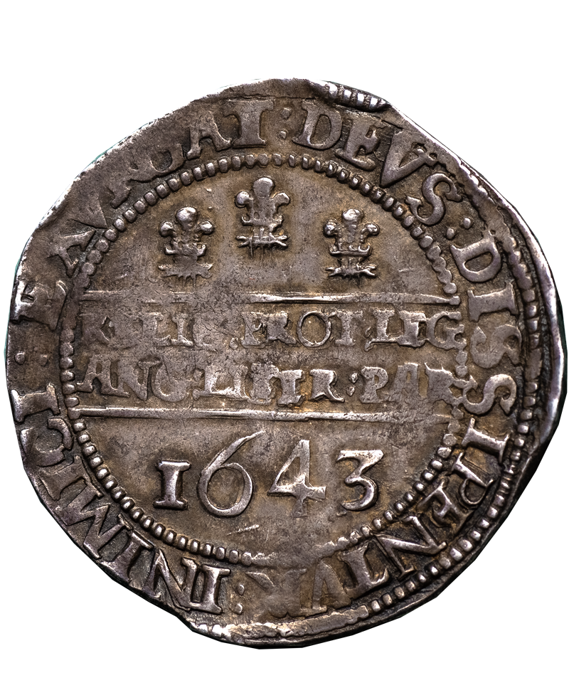 1643 Charles I Oxford Mint Halfcrown - Bull 597J - ex SEABYS 1977