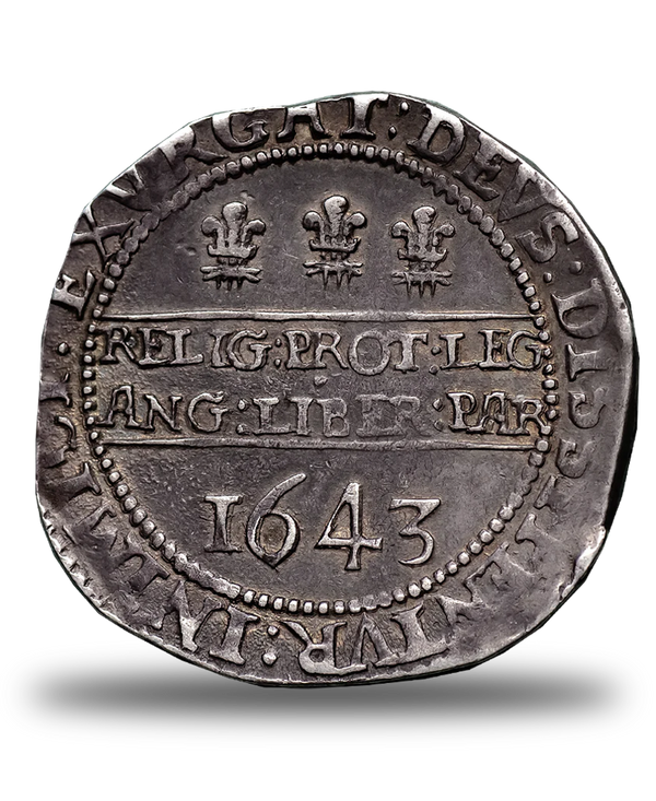 1643 Charles I Oxford Mint Halfcrown - Bull 597L - Ex Seabys 1974