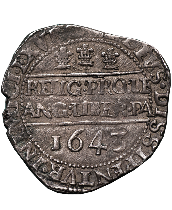 1643 Charles I Oxford Mint Halfcrown - Bull 604E