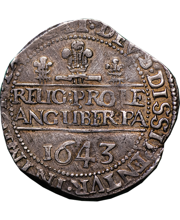 1643 Charles I Oxford Mint Halfcrown - Bull 604K