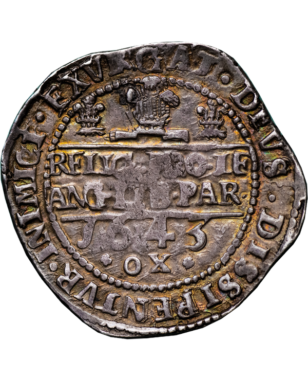 1643 Charles I Oxford Mint Halfcrown - Bull 608F - Ex Bob Lyall
