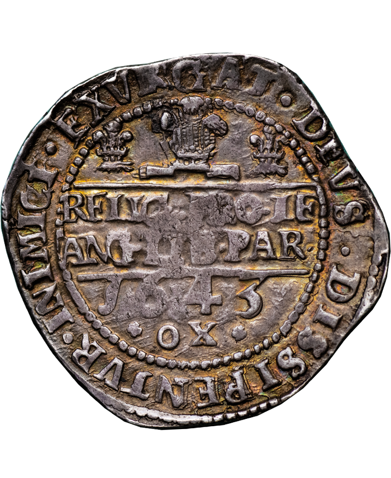 1643 Charles I Oxford Mint Halfcrown - Bull 608F - Ex Bob Lyall