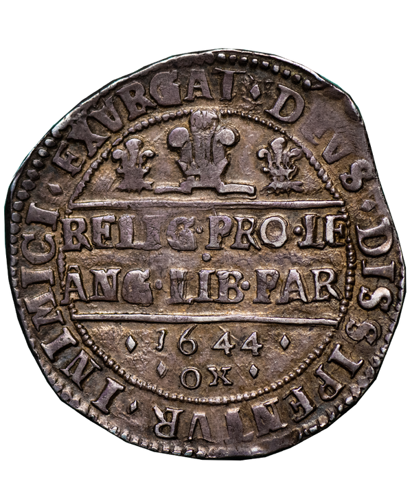 1644 Charles I Oxford Mint Halfcrown - Bull 613E
