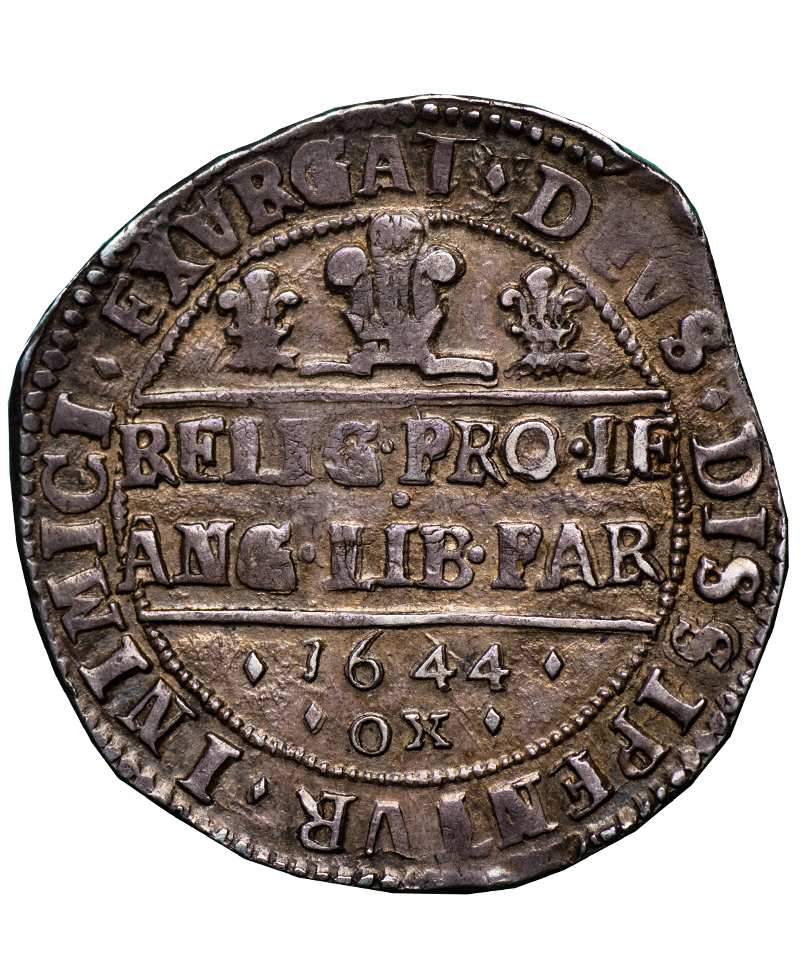 1644 Charles I Oxford Mint Halfcrown - Bull 613E