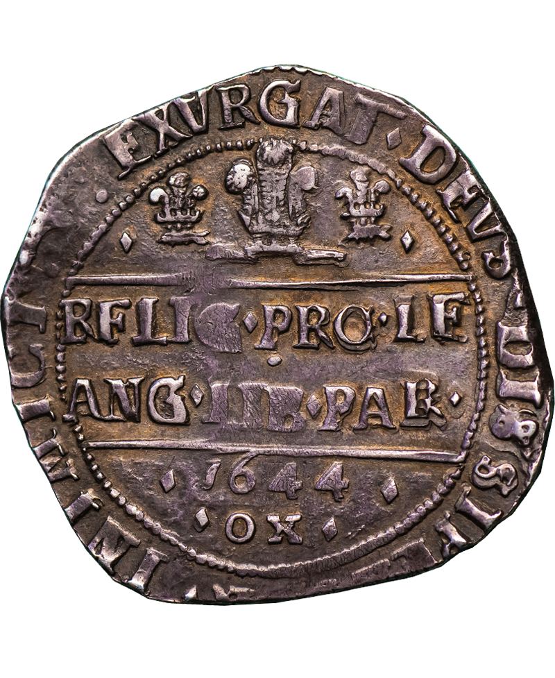 1644 Charles I Oxford Mint Halfcrown - Bull 613G