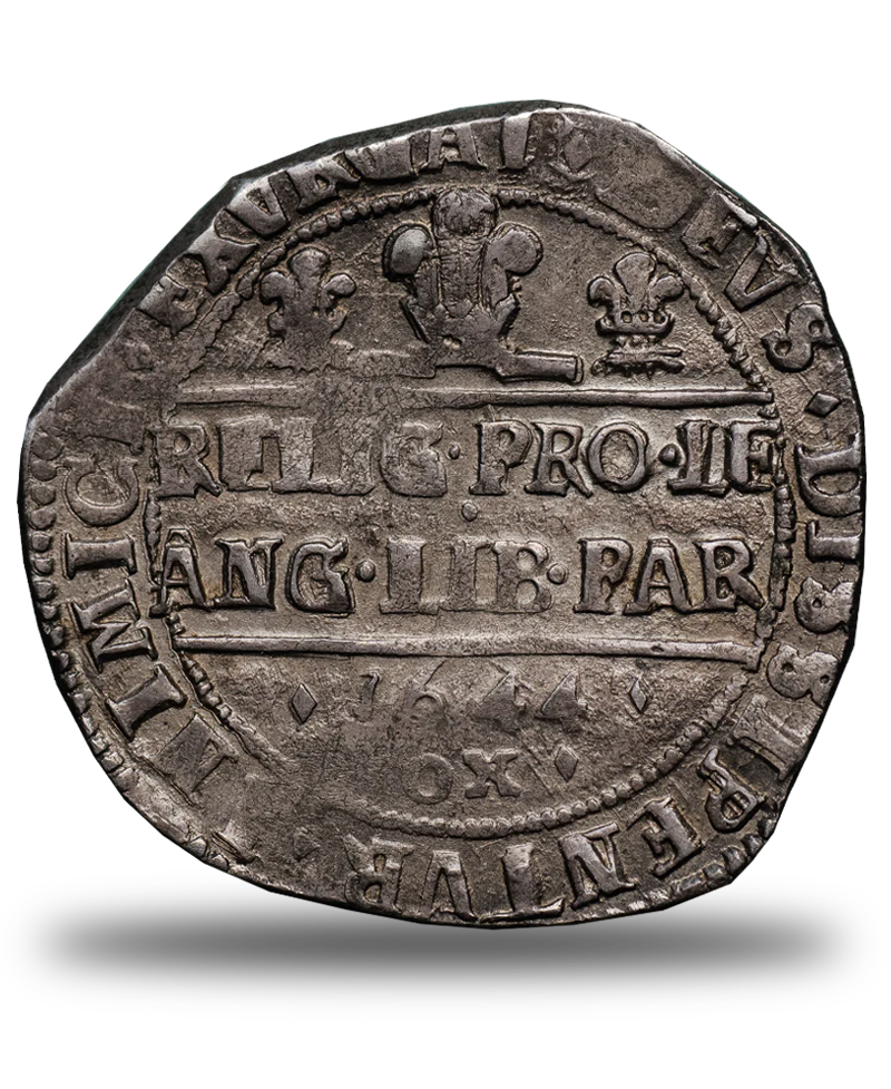 1644 Charles I Oxford Mint Halfcrown - Bull 613E - ex Studio Coins