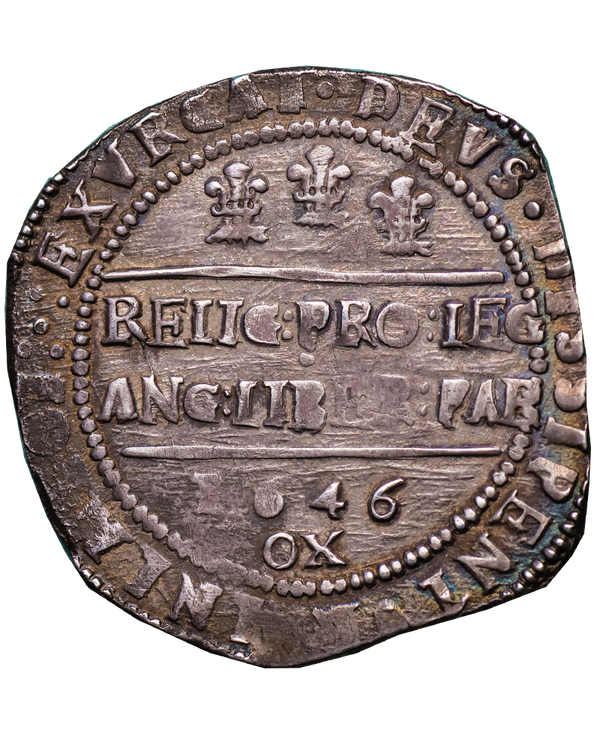 1646 Charles I Oxford Mint Halfcrown - Bull 626F