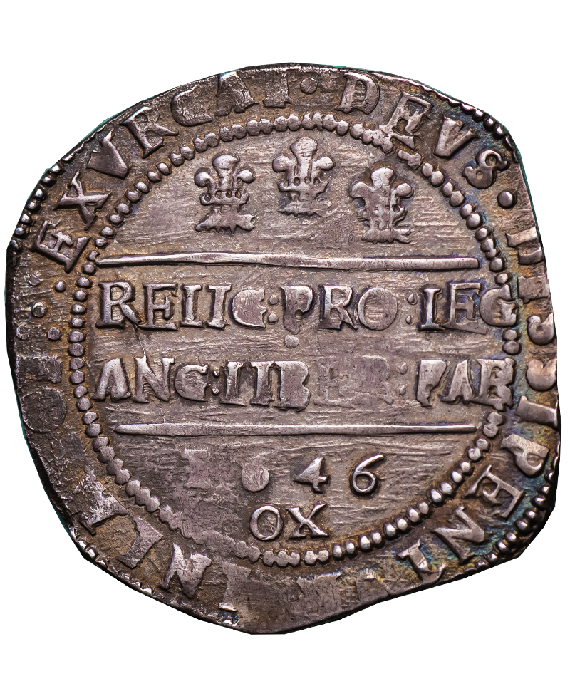 1646 Charles I Oxford Mint Halfcrown - Bull 626F