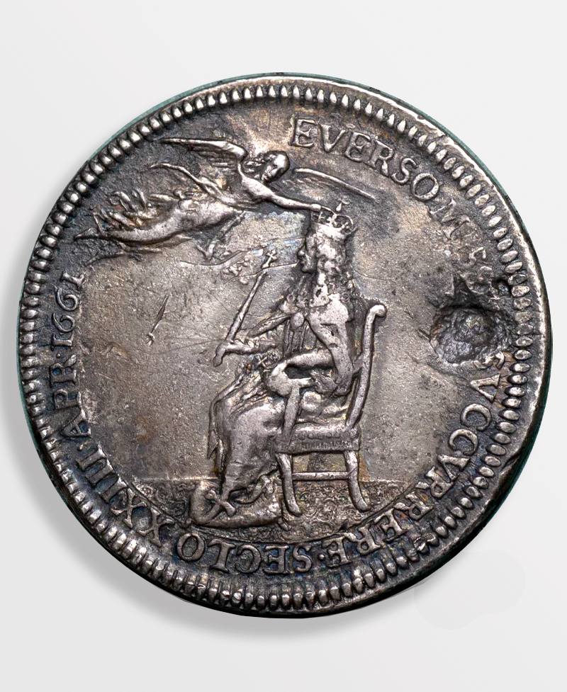 1661 Charles II Coronation medal in Silver