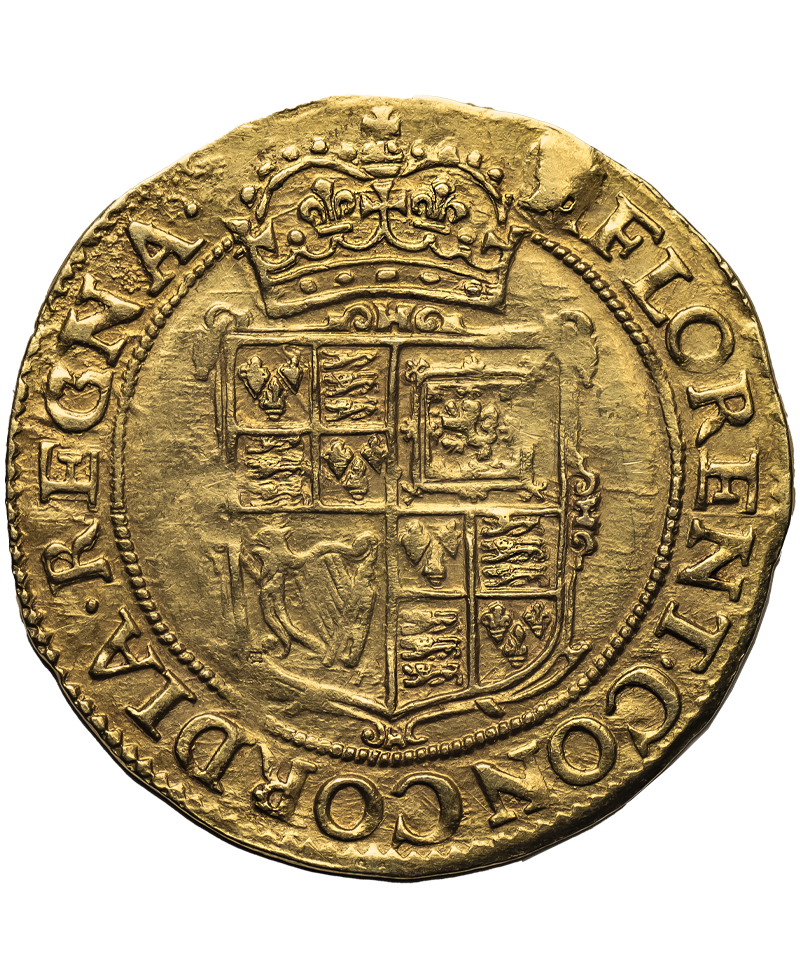 1627 - 28 Charles I Tower Mint mm Castle over Negros Head Unite - Ex Willis Collection