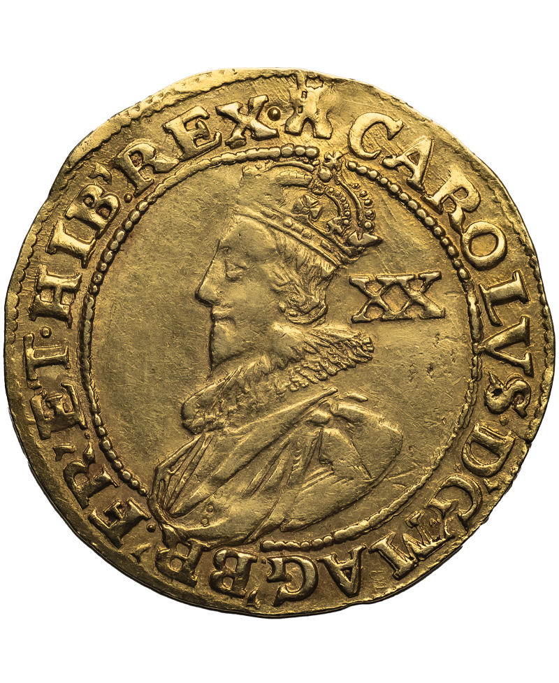 1627 - 28 Charles I Tower Mint mm Castle over Negros Head Unite - Ex Willis Collection