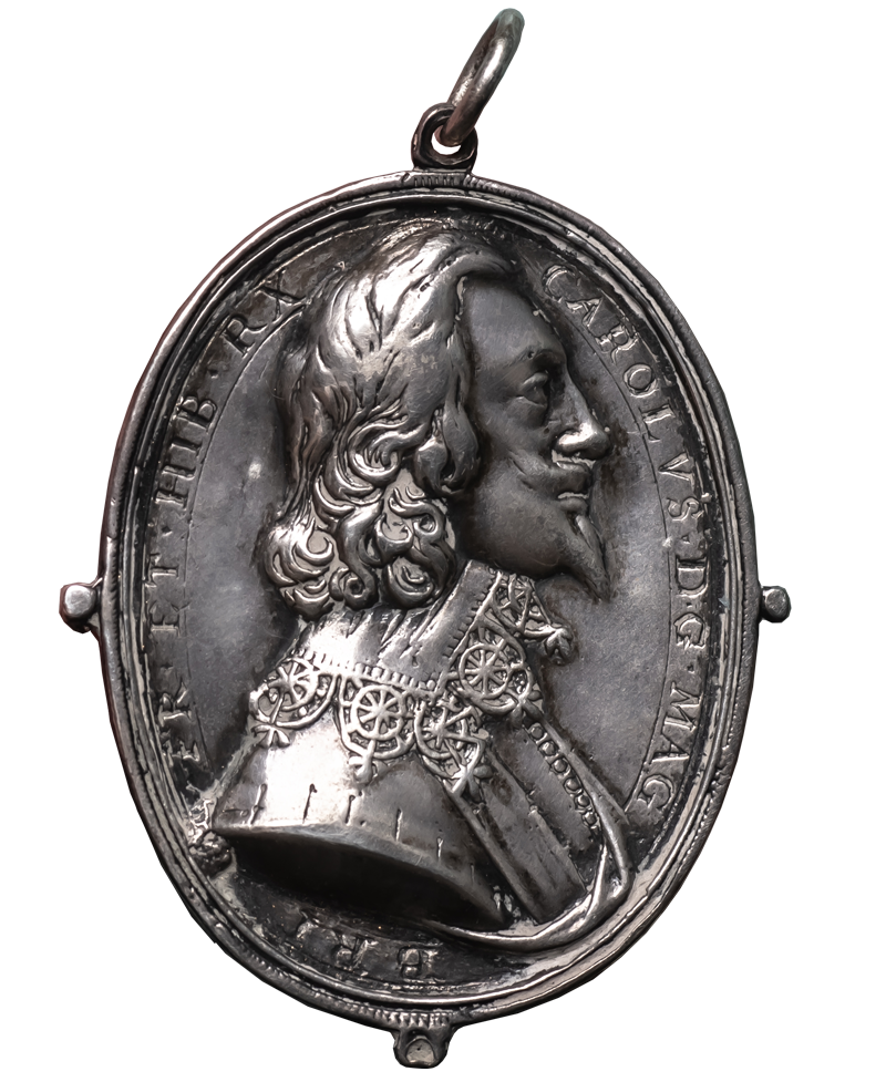 1642 - 49 Charles I Silver Royalist Badge by Rawlins
