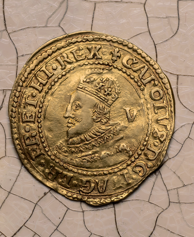 1625 Charles I Tower Mint Gold Crown (S.2710)