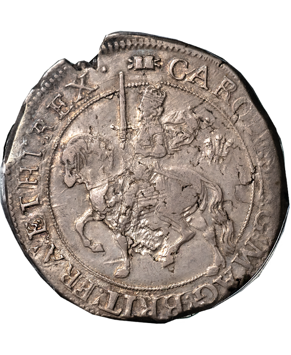 1638 - 42 Charles I Aberystwyth Mint mm Book Halfcrown