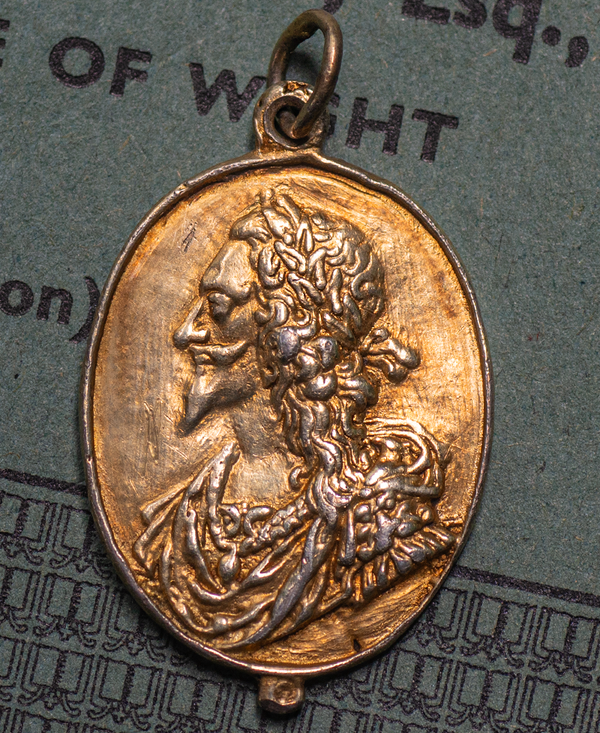 1642 - 49 Charles I & Henrietta Maria Gilt Royalist Badge